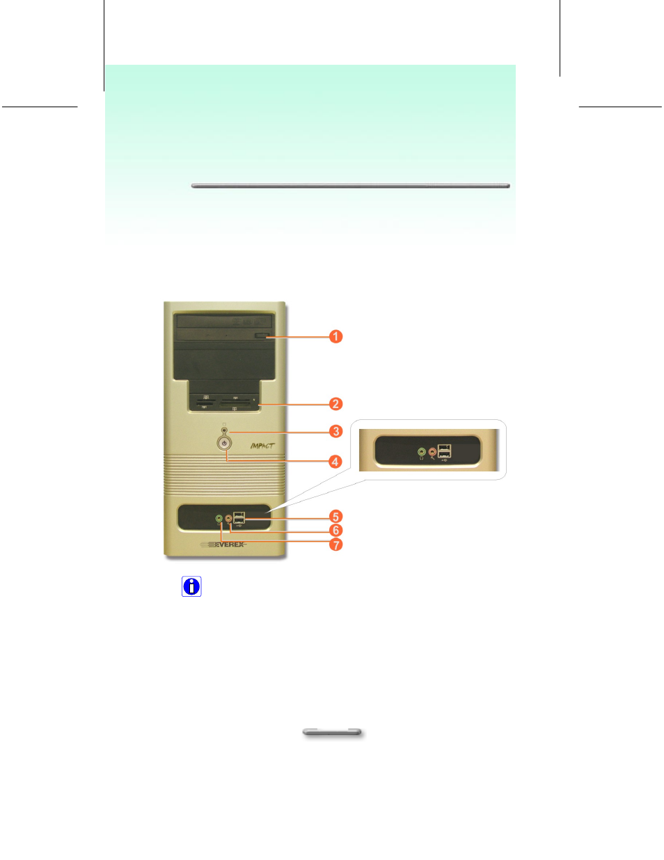 Chapter 3, System overview, Front panel | Everex GC2000 User Manual | Page 14 / 30