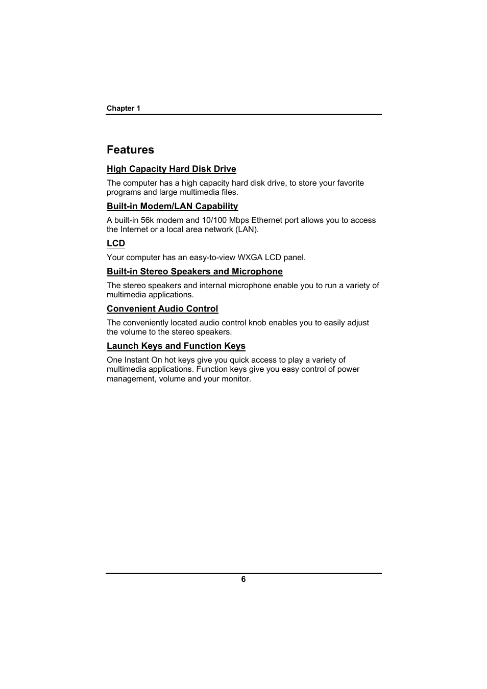 Features | Everex SA Series User Manual | Page 10 / 71