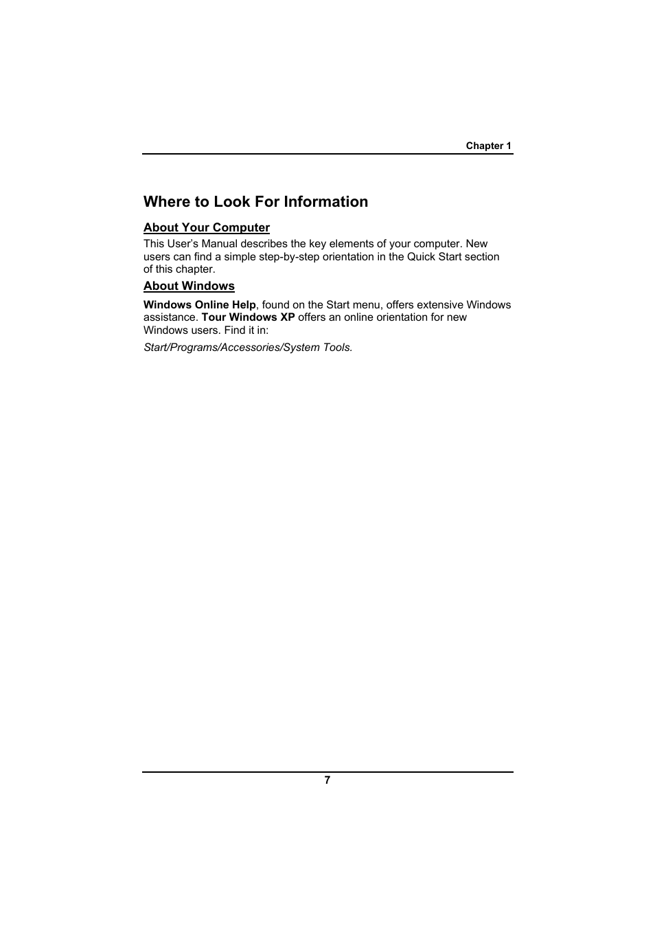 Where to look for information | Everex SA Series User Manual | Page 11 / 71