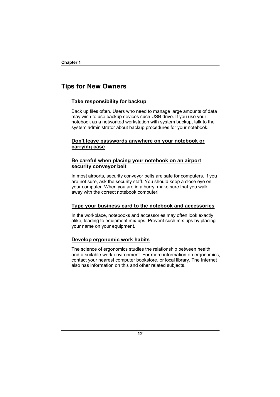 Tips for new owners | Everex SA Series User Manual | Page 16 / 71