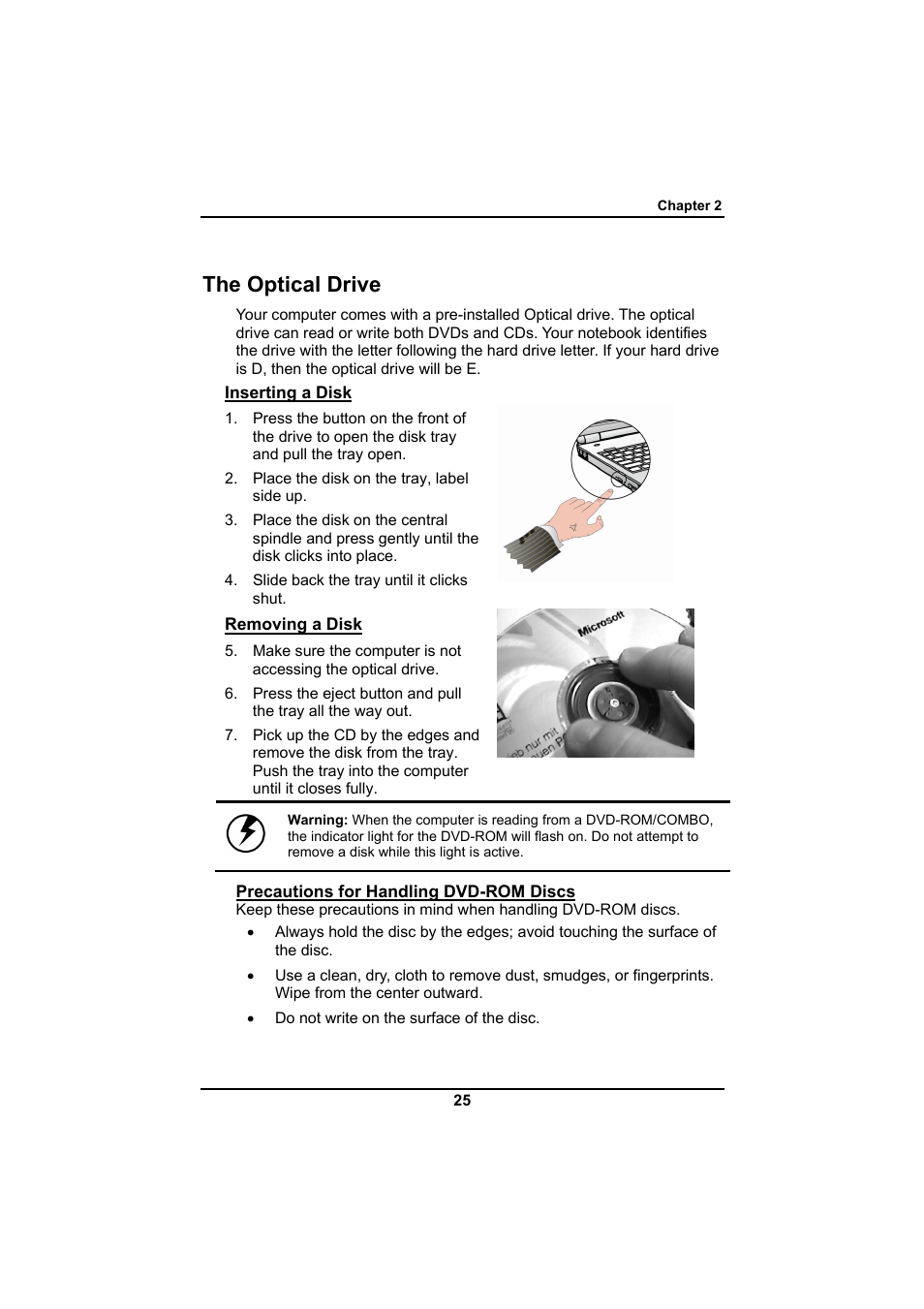 The optical drive | Everex SA Series User Manual | Page 29 / 71