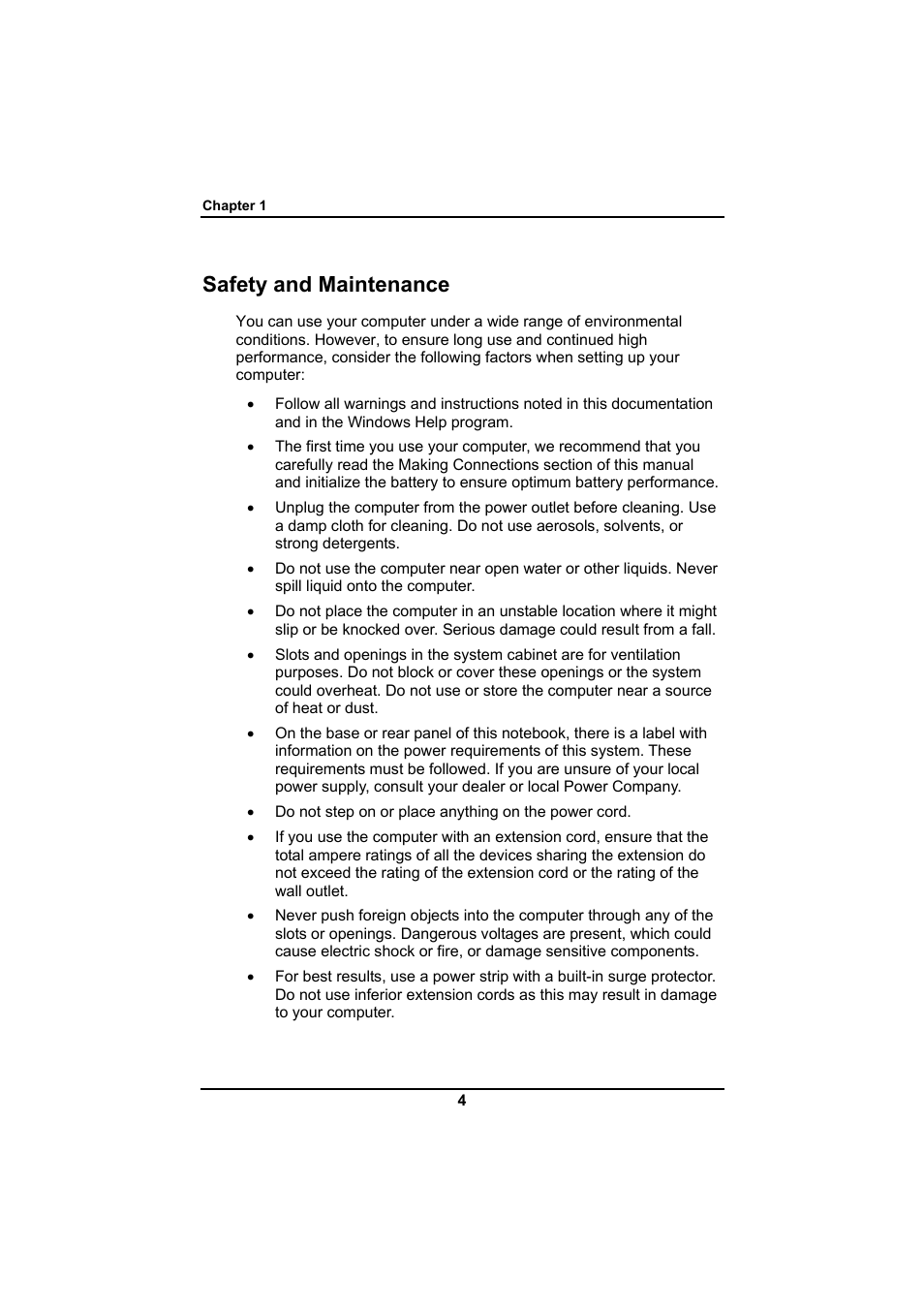 Safety and maintenance | Everex SA Series User Manual | Page 8 / 71