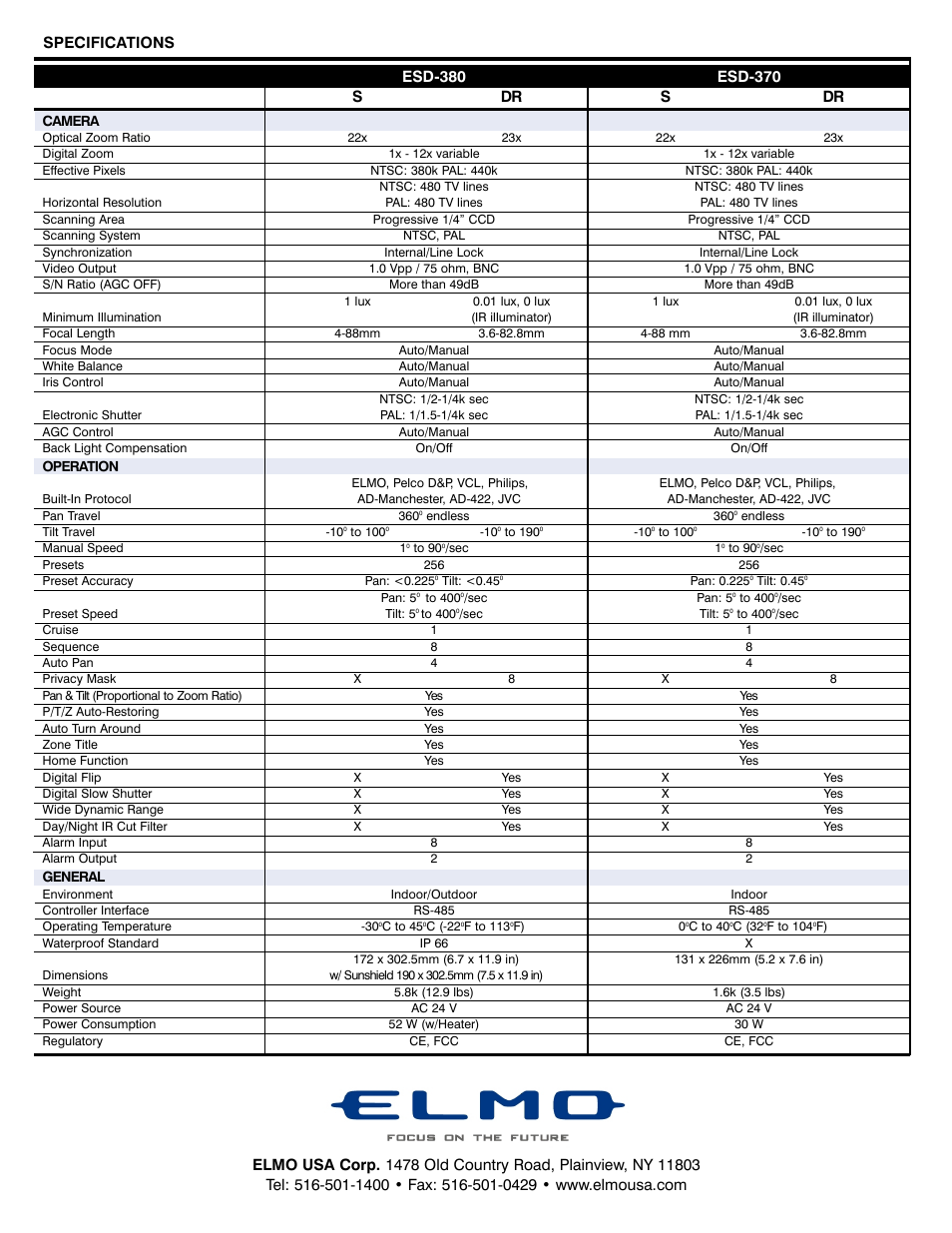 Elmo ESD-370  EN User Manual | 4 pages
