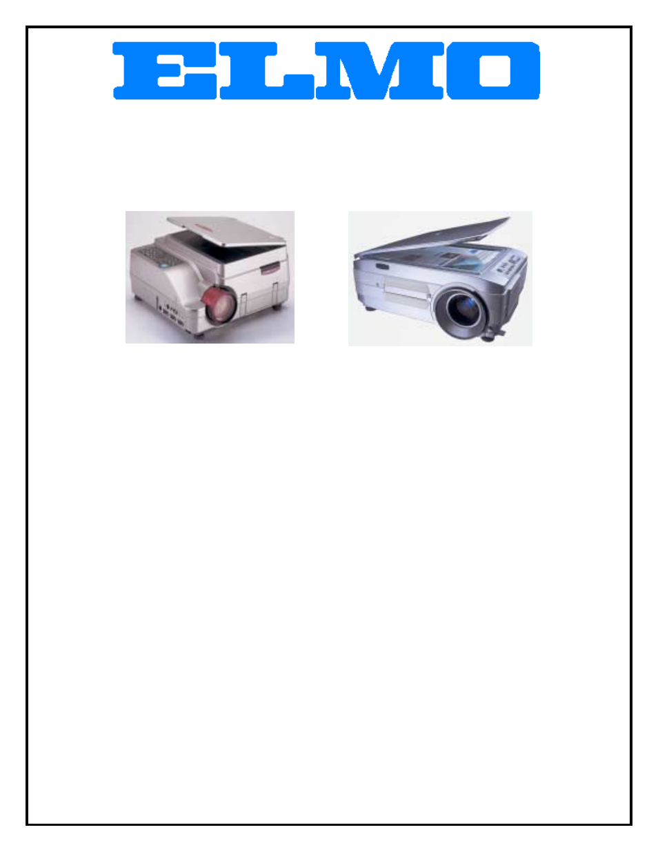 Elmo MULTI-FUNCTIONAL OPAQUE LCD PROJECTORS MP-50E User Manual | 2 pages