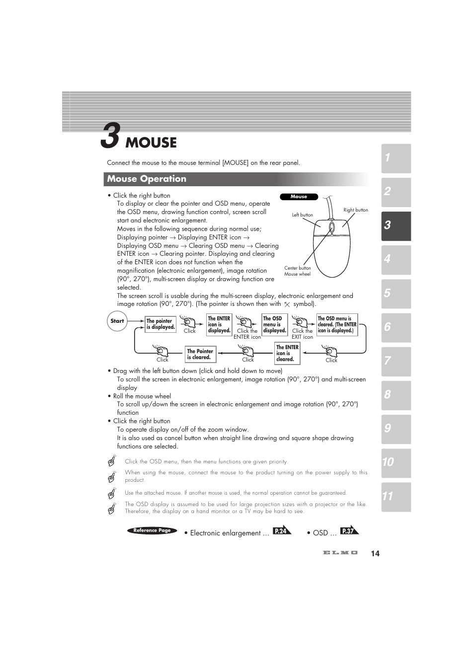 Mouse | Elmo Visual Presenter HV-7100SX User Manual | Page 15 / 56