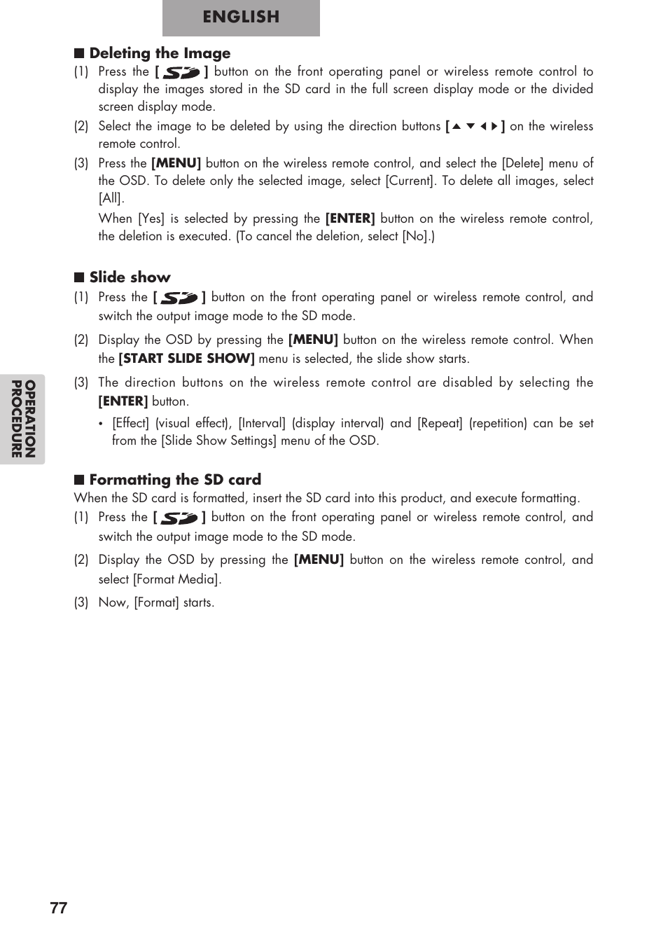 English | Elmo P100 User Manual | Page 28 / 48