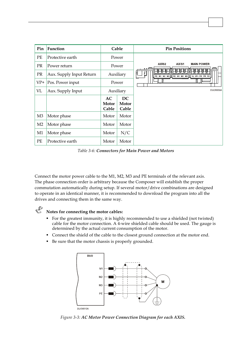 8 the main power and motor power connectors, 1 connecting motor power | ElmoMC SimplIQ Digital Servo Drives-Whi-Duo Installation Guide User Manual | Page 20 / 69