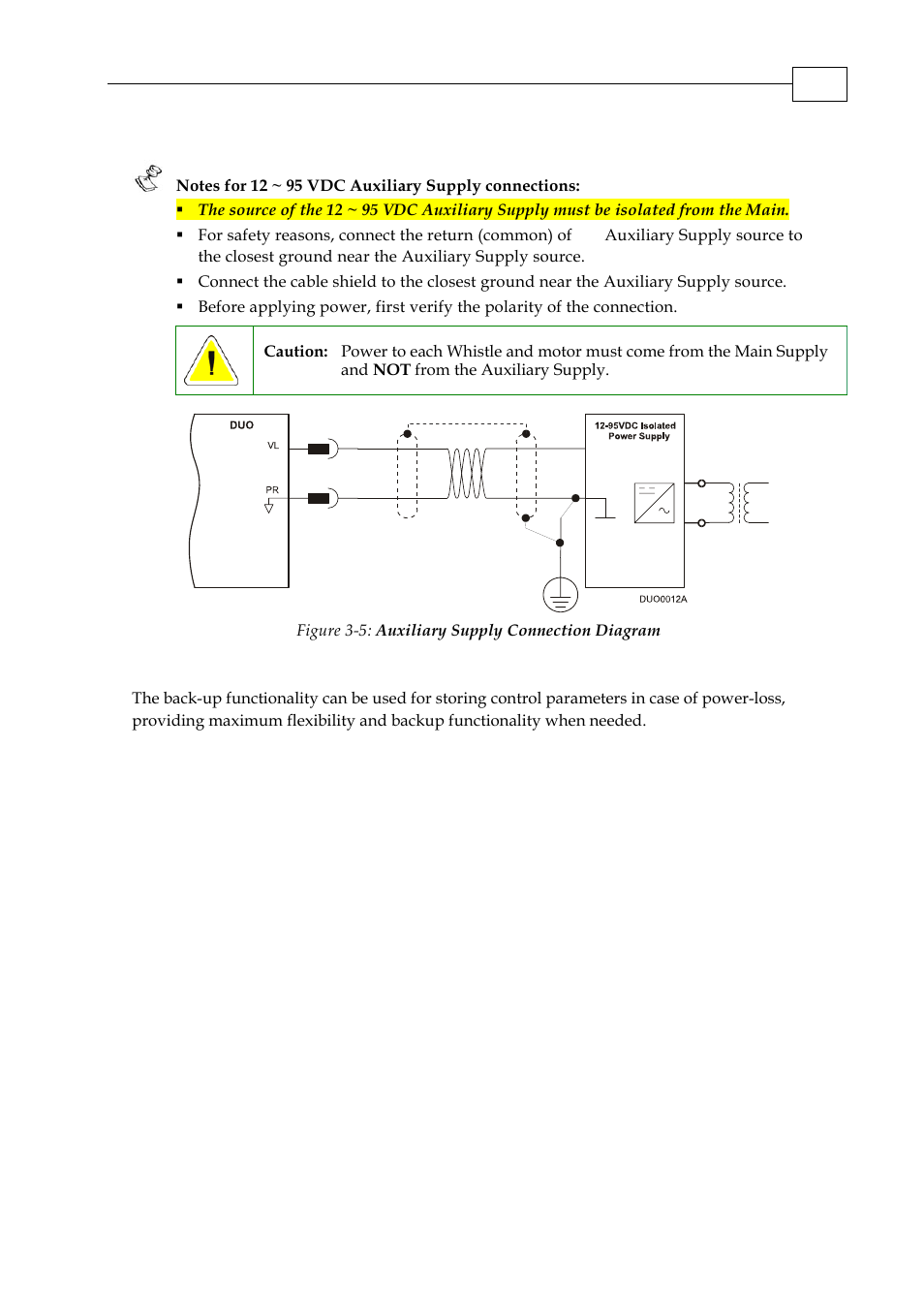 3 low power auxiliary supply (optional) | ElmoMC SimplIQ Digital Servo Drives-Whi-Duo Installation Guide User Manual | Page 22 / 69