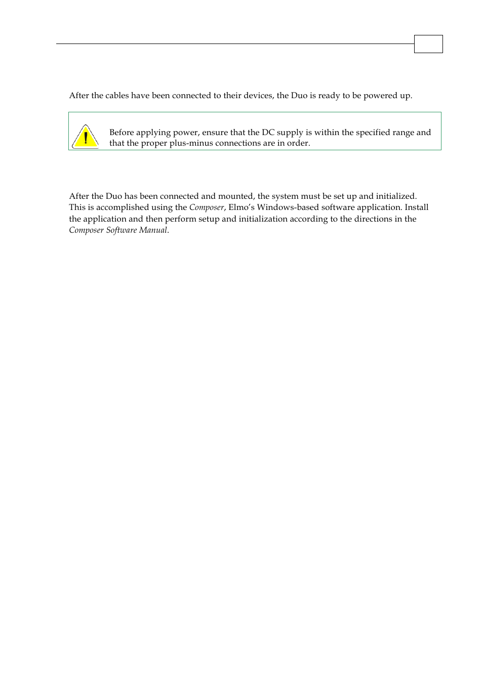 13 powering up, 14 initializing the system | ElmoMC SimplIQ Digital Servo Drives-Whi-Duo Installation Guide User Manual | Page 45 / 69