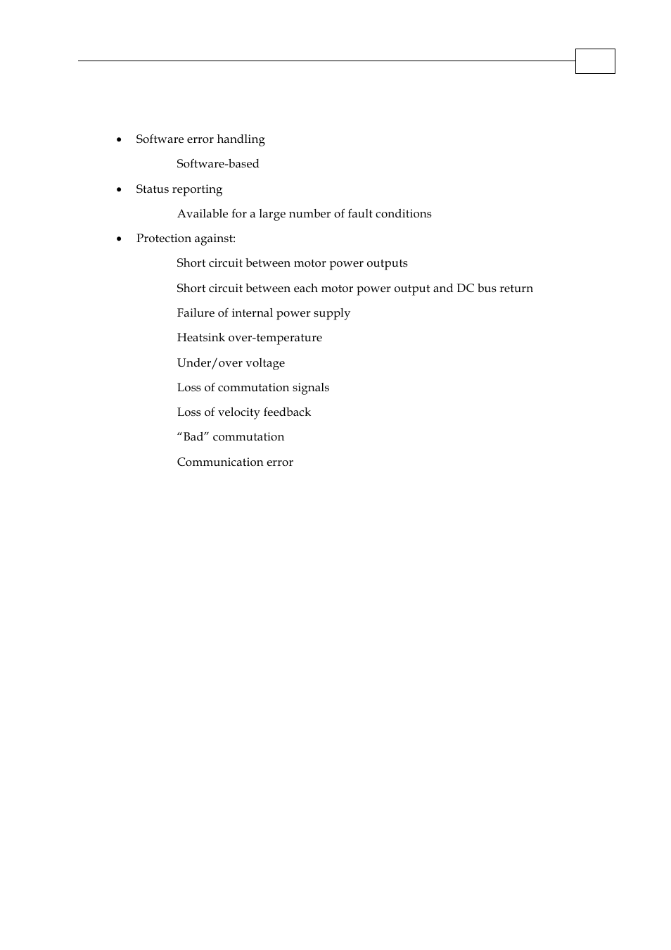 A.2 built-in protection | ElmoMC SimplIQ Digital Servo Drives-Whi-Duo Installation Guide User Manual | Page 48 / 69