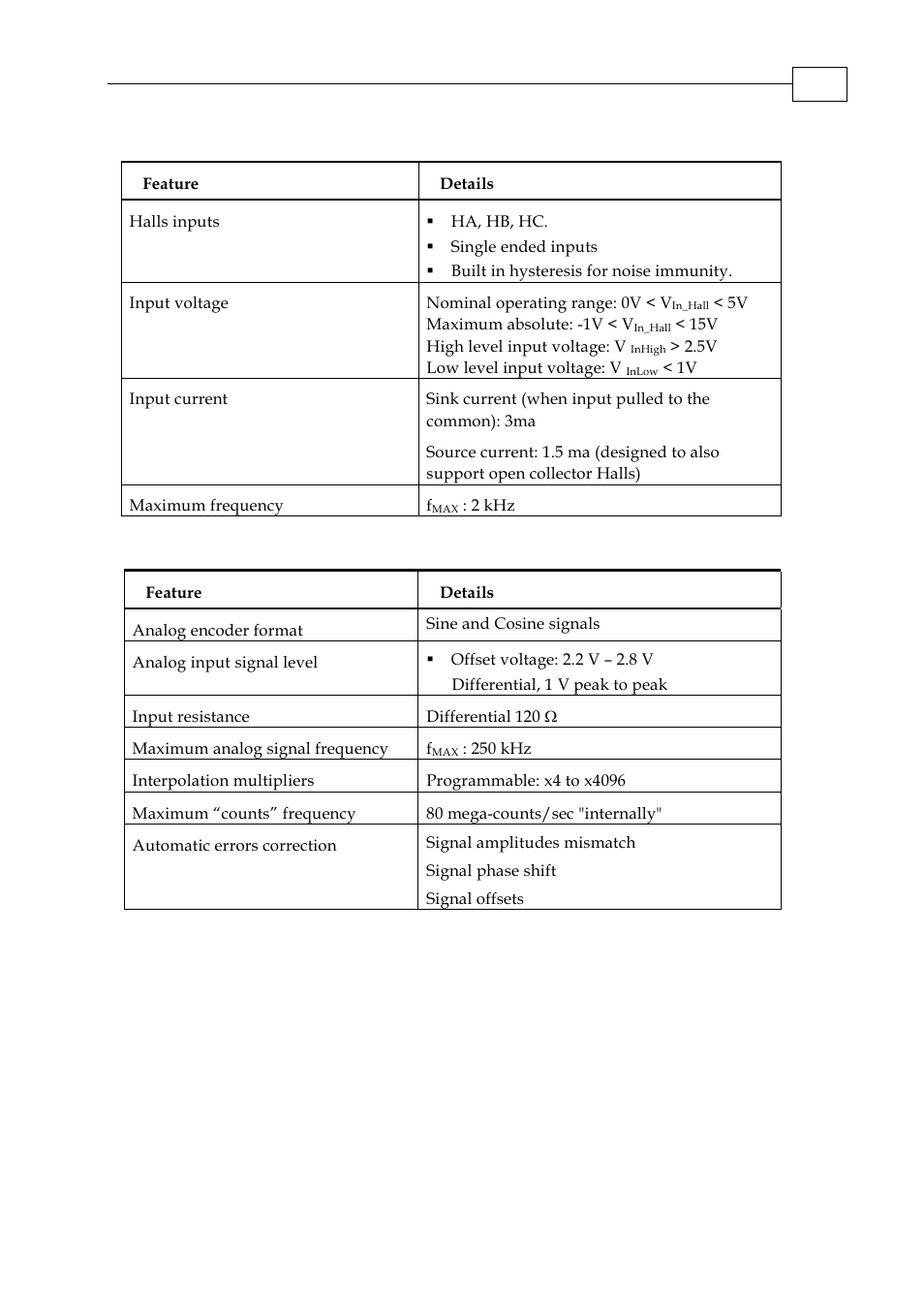 A.6.3 digital halls, A.6.4 interpolated analog encoder (sine/cosine) | ElmoMC SimplIQ Digital Servo Drives-Whi-Duo Installation Guide User Manual | Page 54 / 69