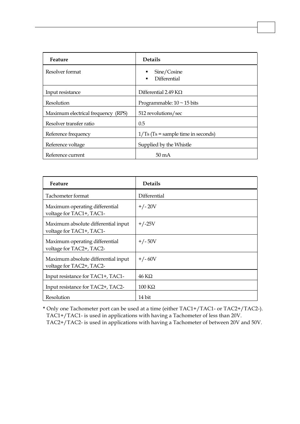 A.6.5 resolver, A.6.6 tachometer | ElmoMC SimplIQ Digital Servo Drives-Whi-Duo Installation Guide User Manual | Page 55 / 69
