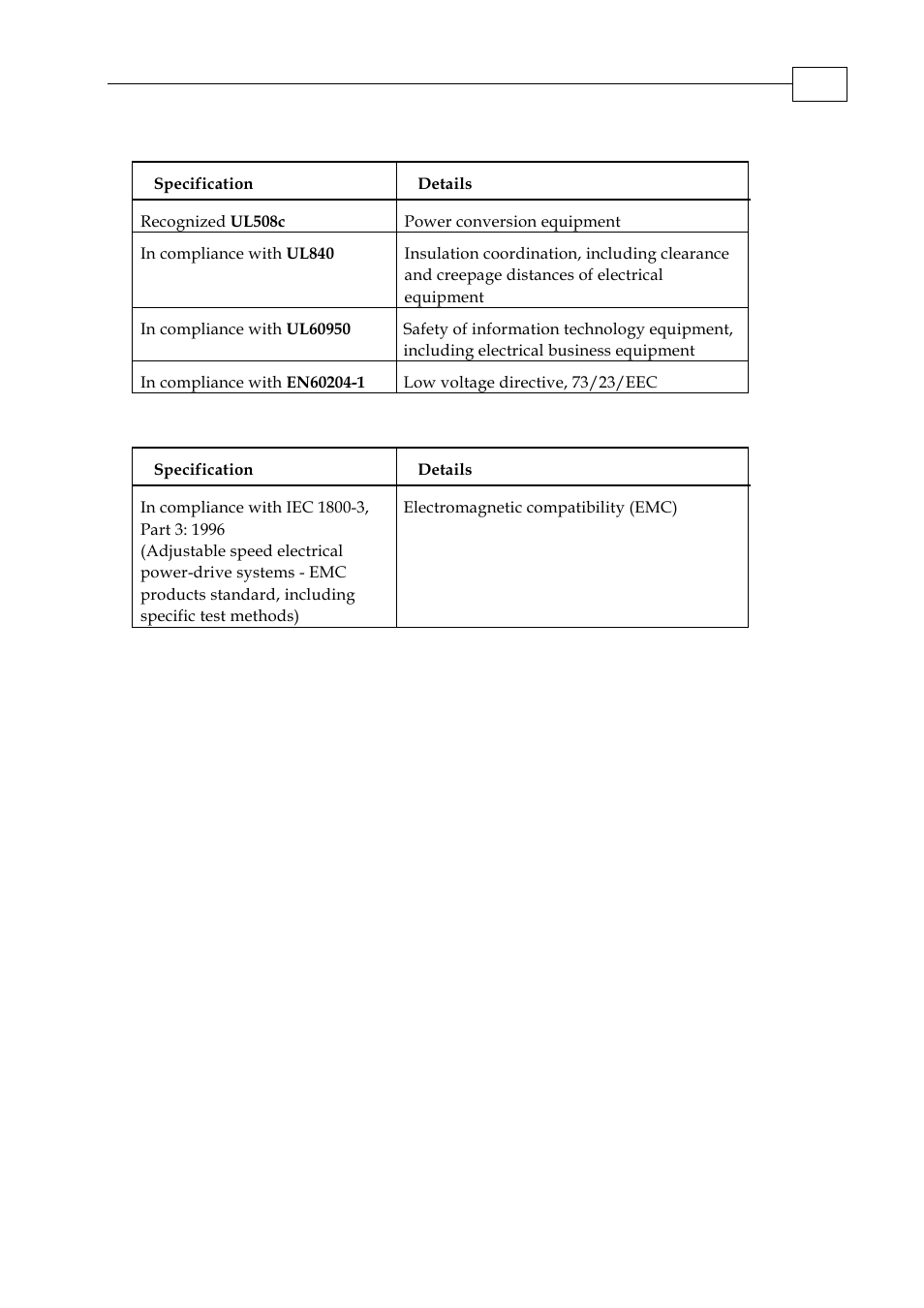 A.10.2 safety, A.10.3 emc | ElmoMC SimplIQ Digital Servo Drives-Whi-Duo Installation Guide User Manual | Page 61 / 69