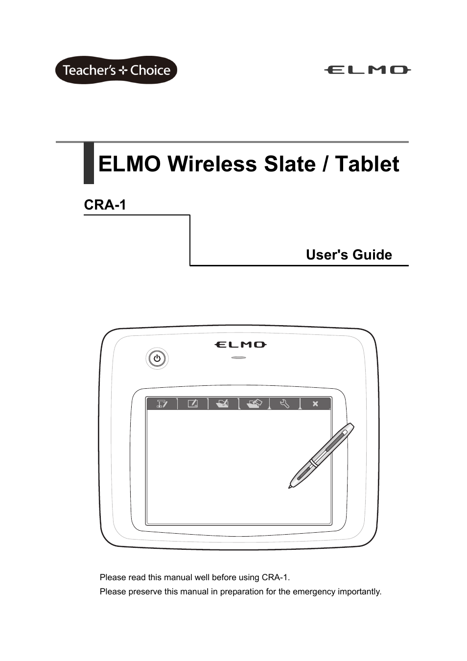 Elmo CRA-1 User Manual | 64 pages