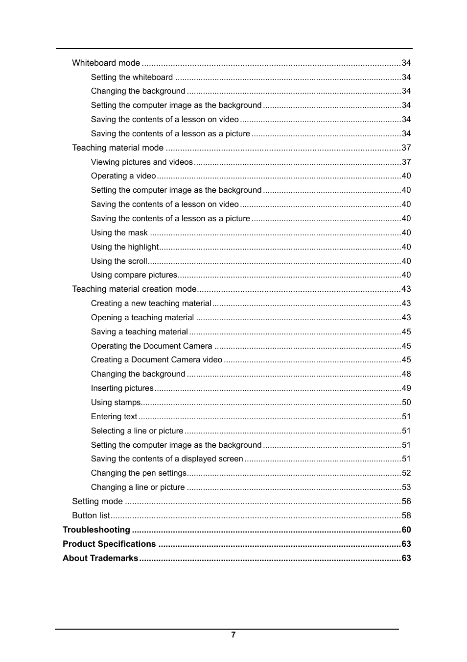 Elmo CRA-1 User Manual | Page 7 / 64