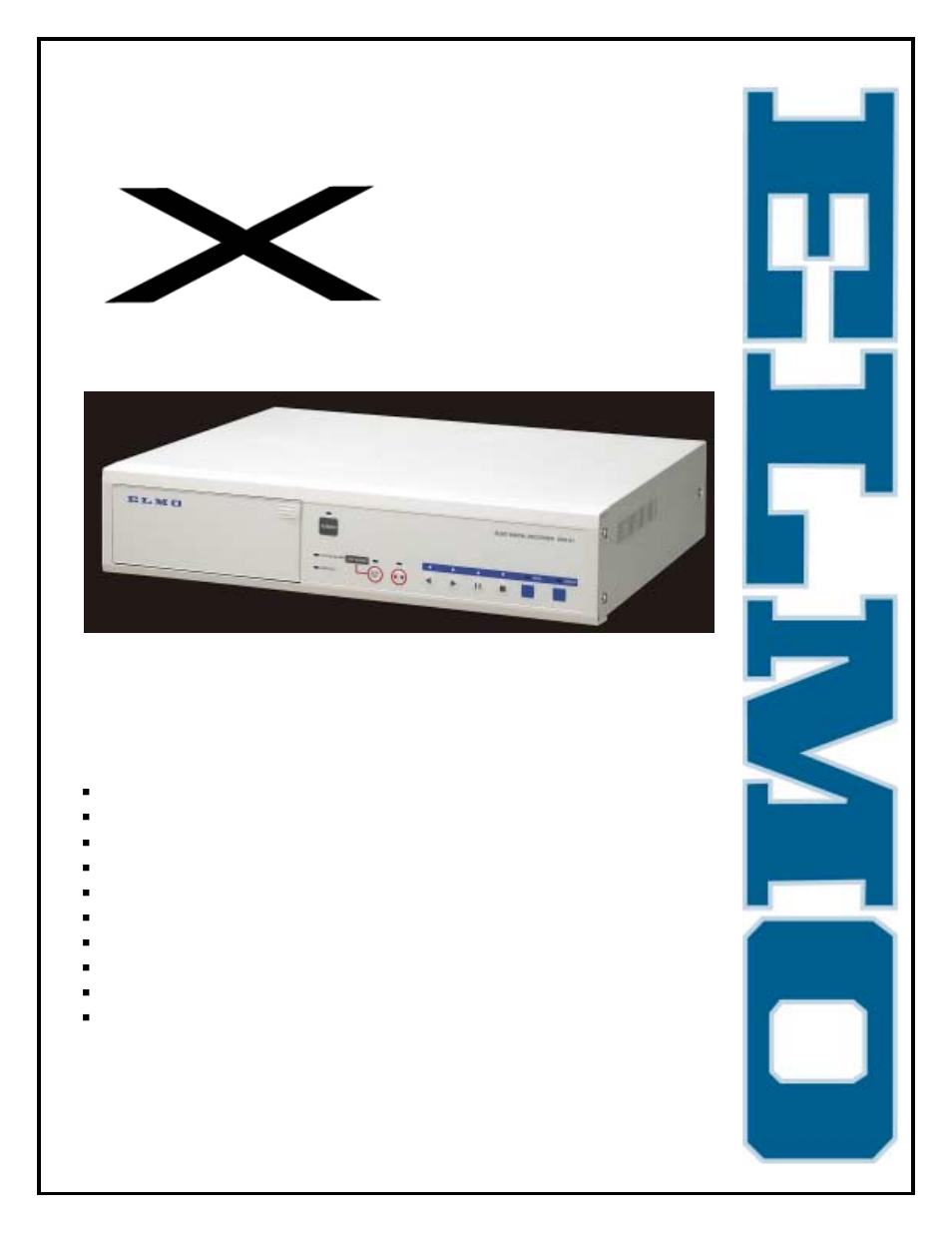 Elmo EDR-X1 User Manual | 2 pages