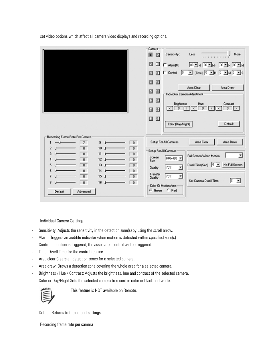 Motion detection | Elmo EDR-X216 User Manual | Page 22 / 83