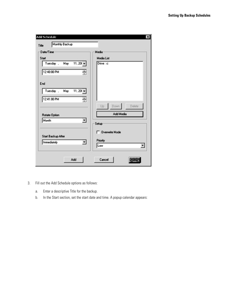 Add schedule | Elmo EDR-X216 User Manual | Page 49 / 83