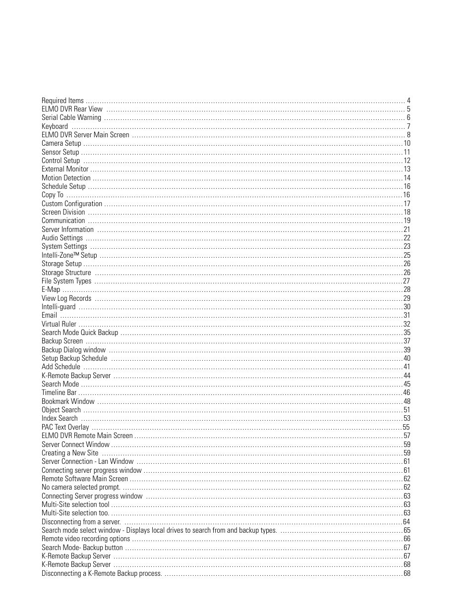 List of figures | Elmo EDR-X216 User Manual | Page 5 / 83