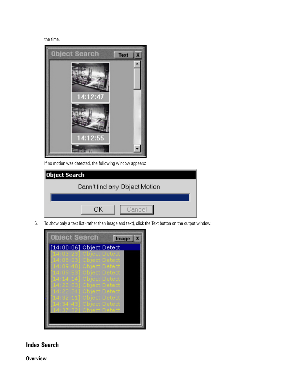 Index search, Overview | Elmo EDR-X216 User Manual | Page 60 / 83