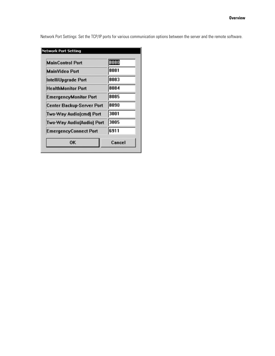 Network port settings window | Elmo EDR-X216 User Manual | Page 83 / 83