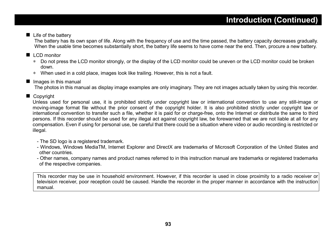 Introduction (continued) | Elmo Micro Video Camera System SUV-CAM User Manual | Page 13 / 66