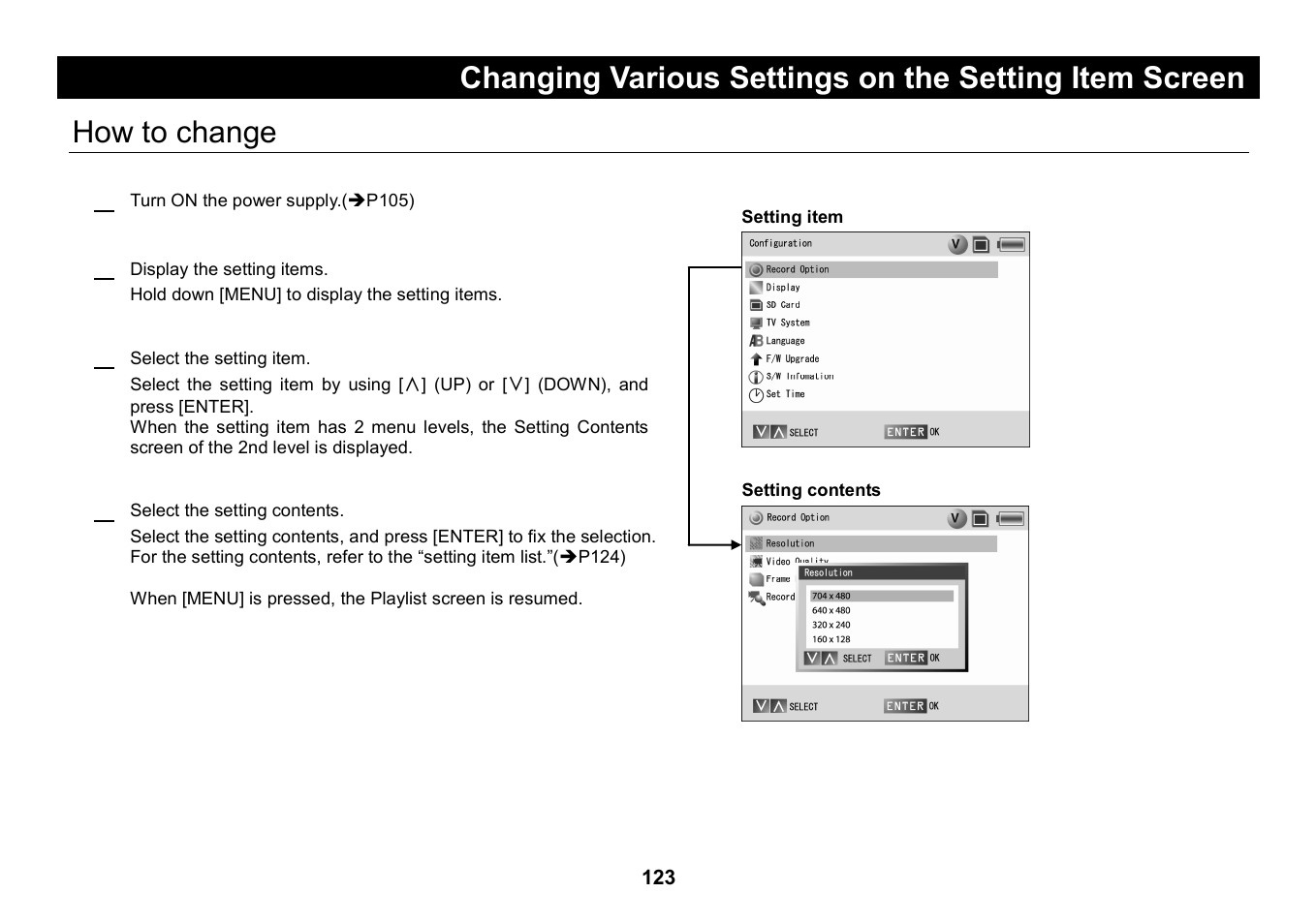 How to change | Elmo Micro Video Camera System SUV-CAM User Manual | Page 43 / 66