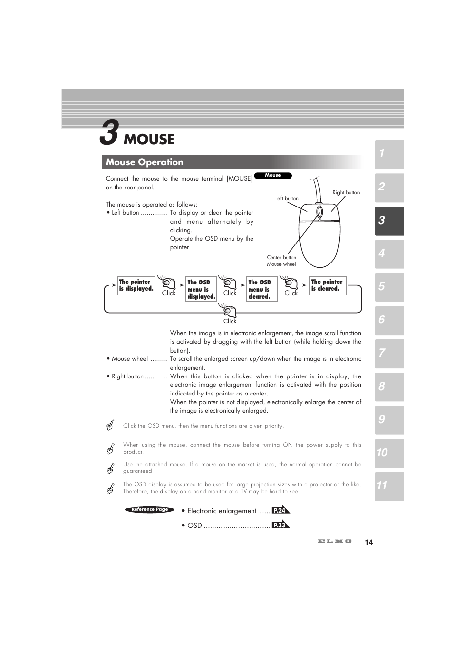 Mouse | Elmo Visual Presenter HV-5100XG User Manual | Page 15 / 48