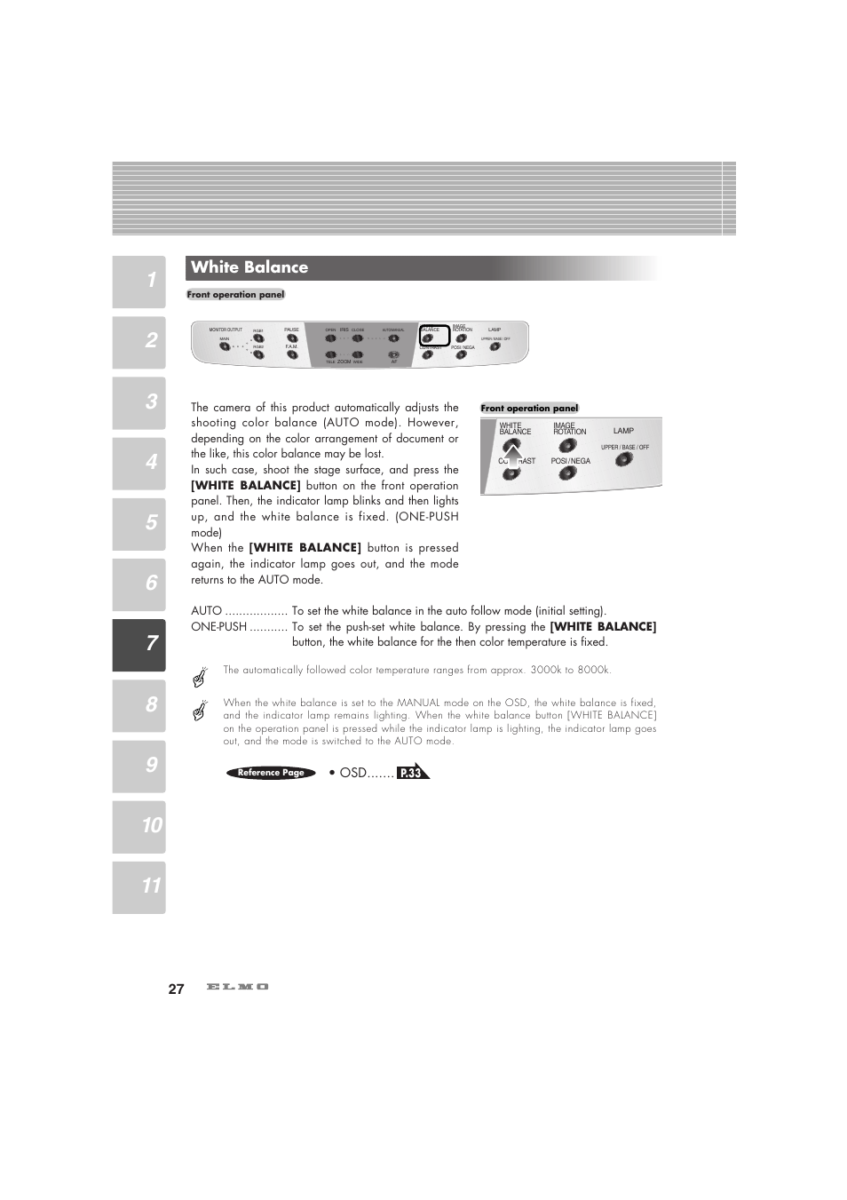 White balance | Elmo Visual Presenter HV-5100XG User Manual | Page 28 / 48