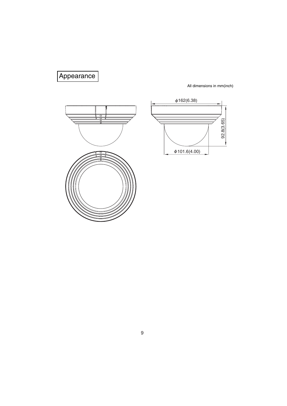 Appearance | Elmo TND4104X User Manual | Page 10 / 12