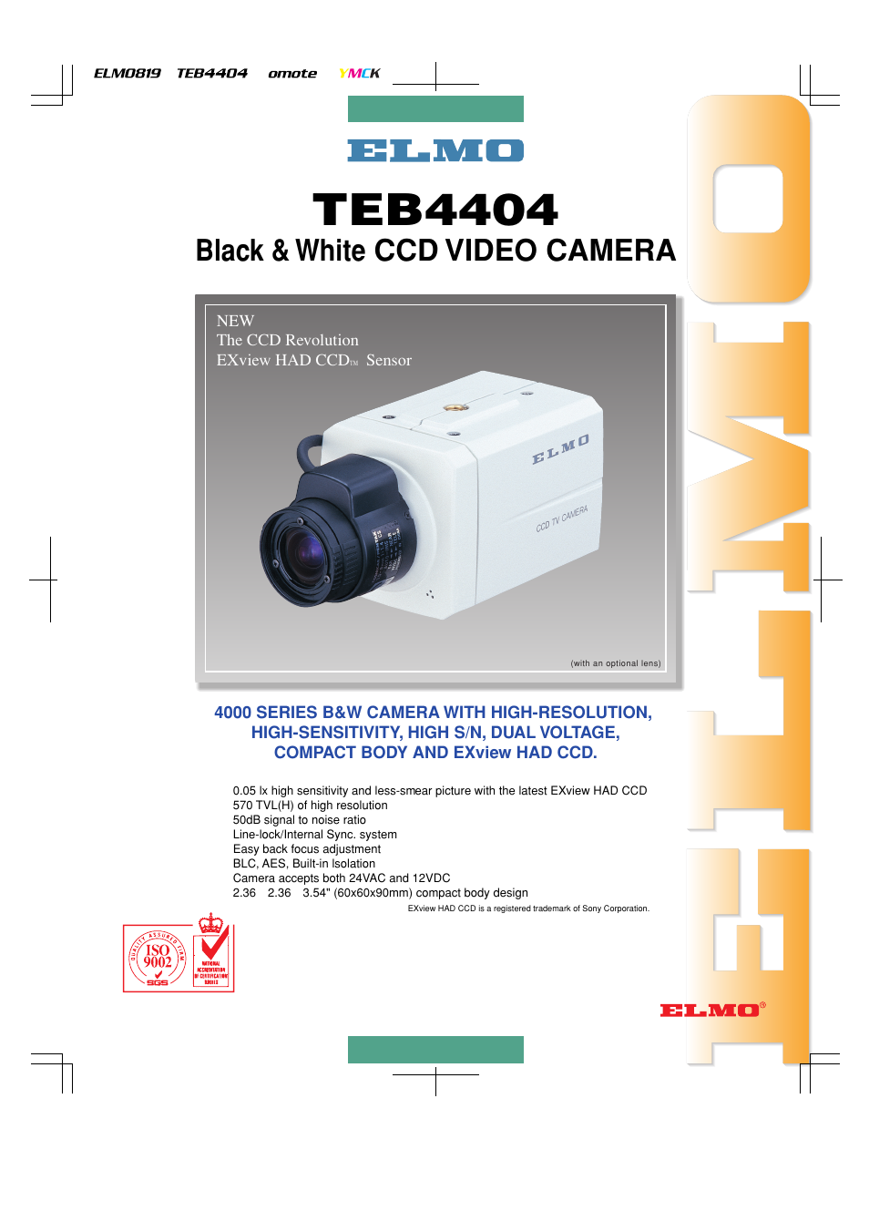 Elmo TEB4404 User Manual | 2 pages