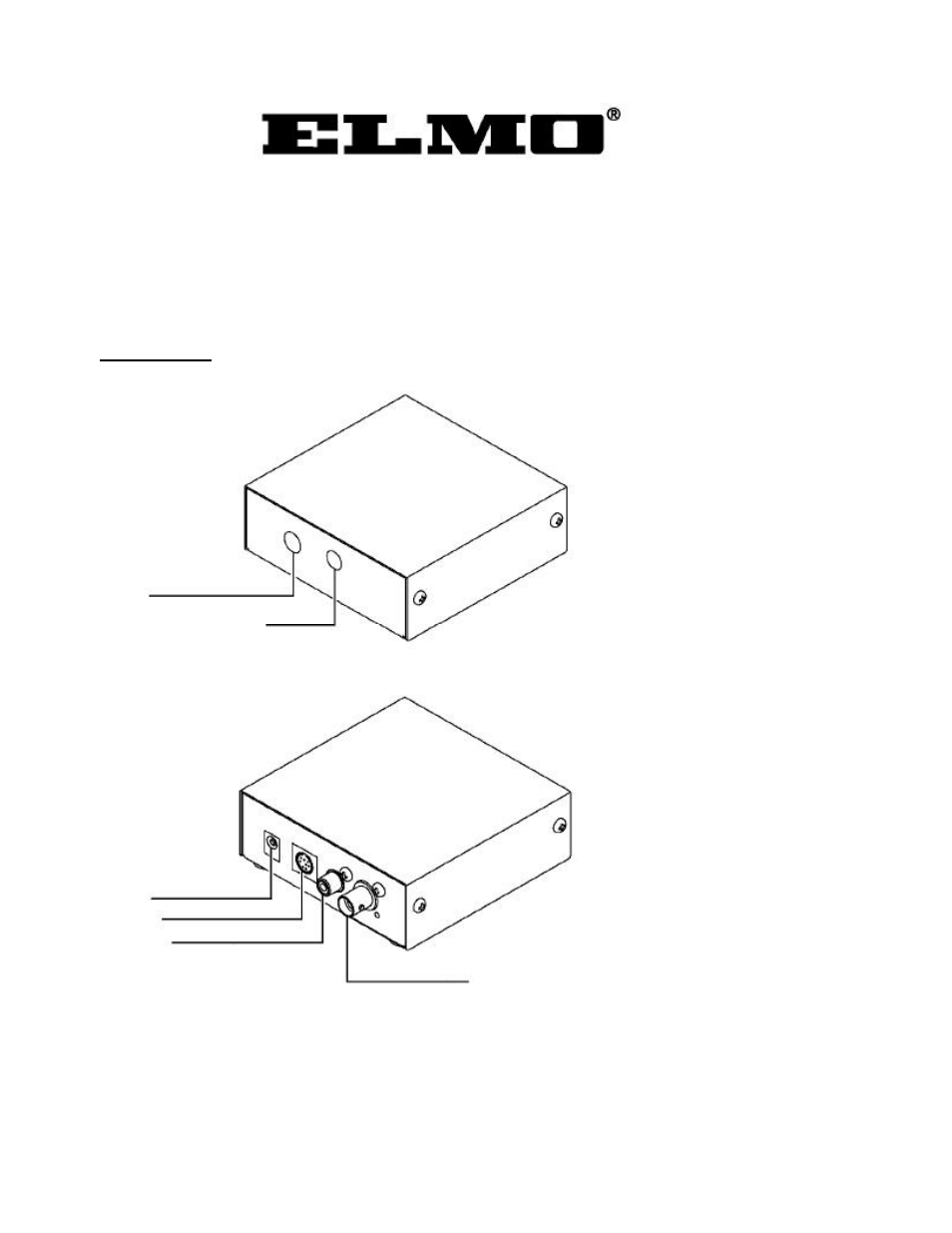 Elmo RSU-200 User Manual | 4 pages