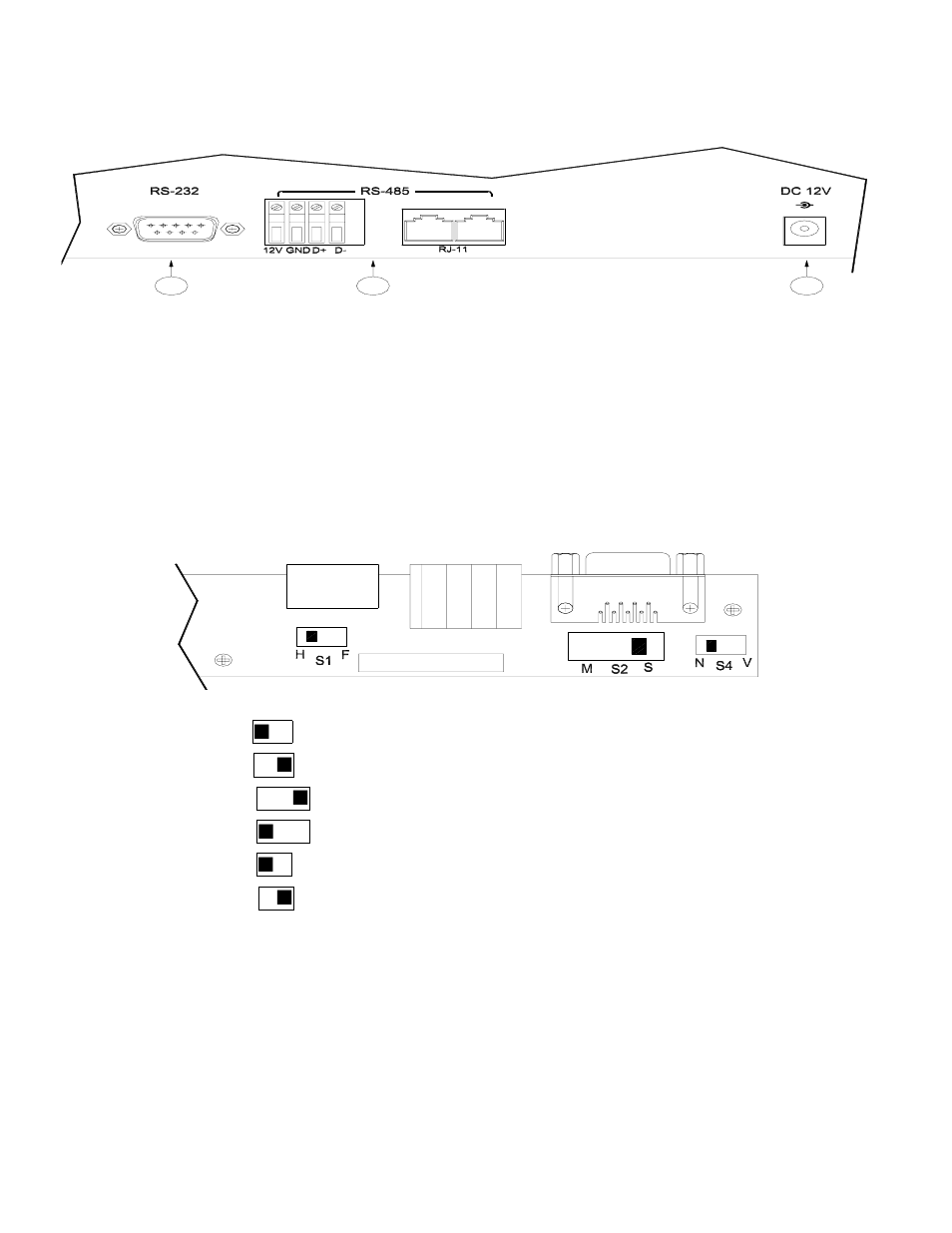 2 rear connector panel, 3 switch setting on rear connector pcb | Elmo ESD-CC1 User Manual | Page 6 / 28