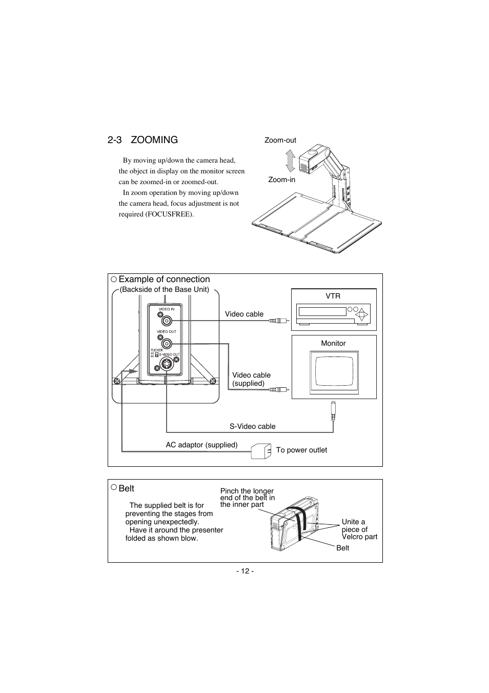 3 zooming | Elmo Visual Presenter EV-200 User Manual | Page 13 / 16
