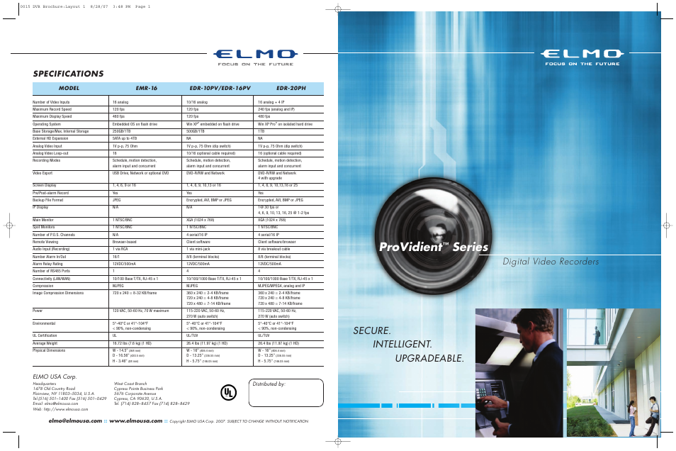 Elmo EDR-20PH User Manual | 2 pages