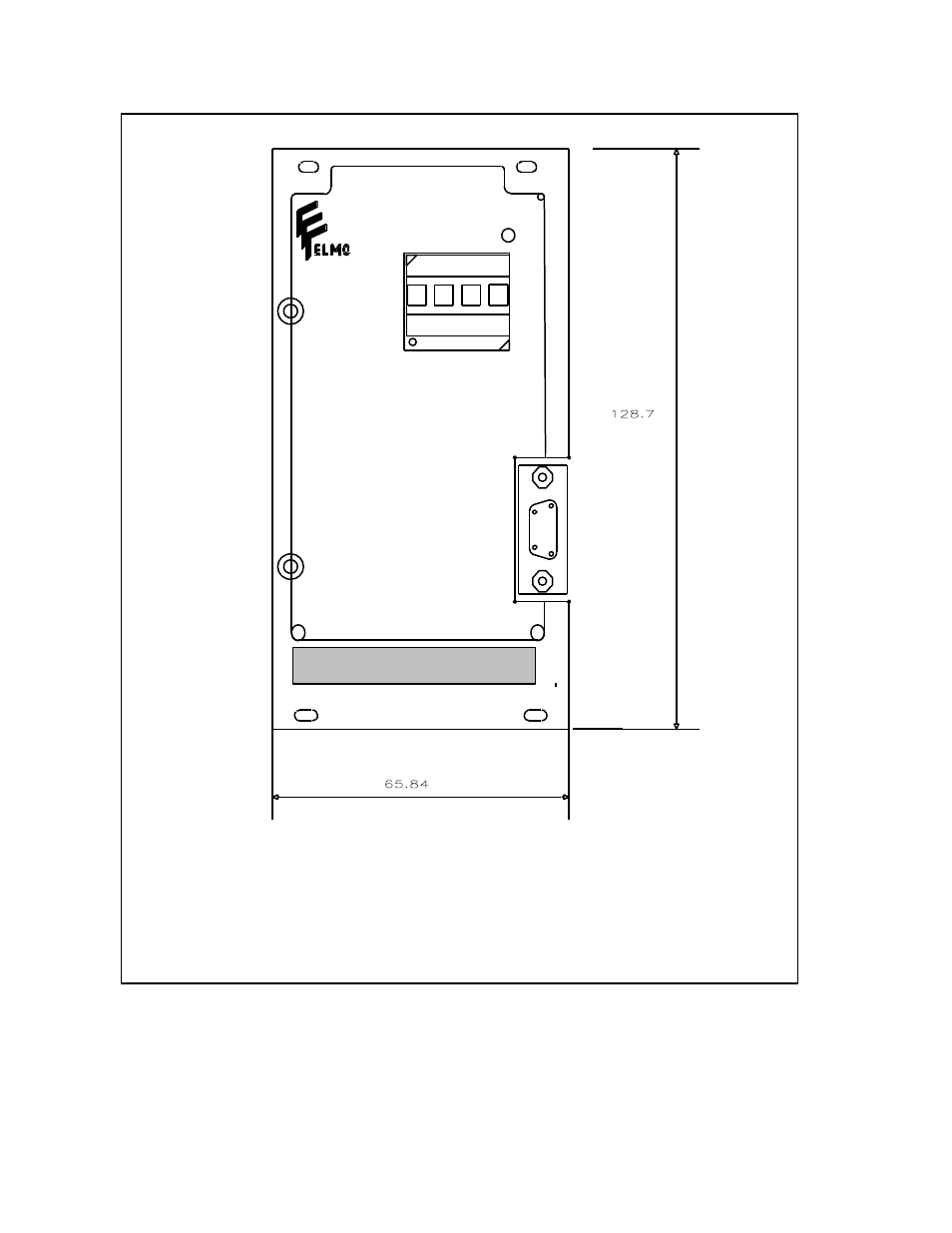 Front panel for dbp 3u/13t | Elmo SERVO AMPLIFIER DBP SERIES User Manual | Page 121 / 134