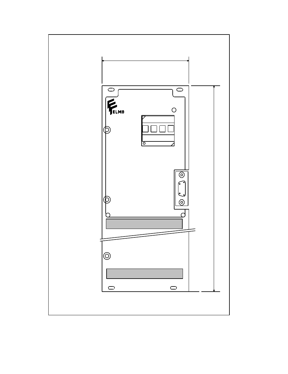 Front panel for dbp 6u/14t | Elmo SERVO AMPLIFIER DBP SERIES User Manual | Page 127 / 134