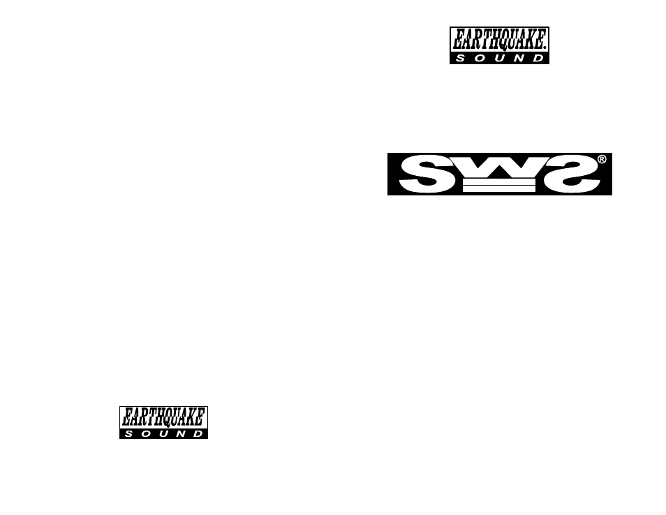EarthQuake SWS-6.5X User Manual | 6 pages
