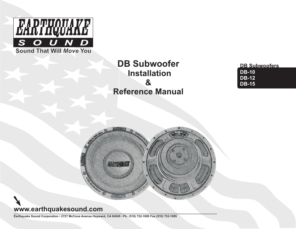 Earthquake Sound DB-12 User Manual | 6 pages