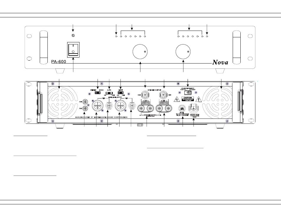 Earthquake Sound PA-600 User Manual | Page 4 / 12