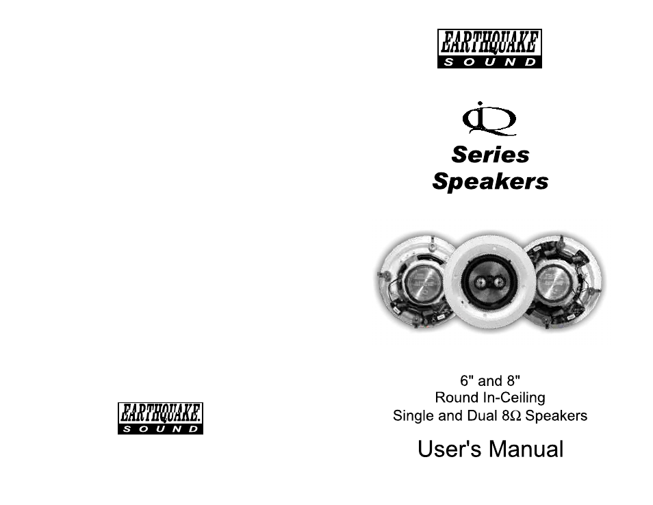 Earthquake Sound IQ Series User Manual | 4 pages