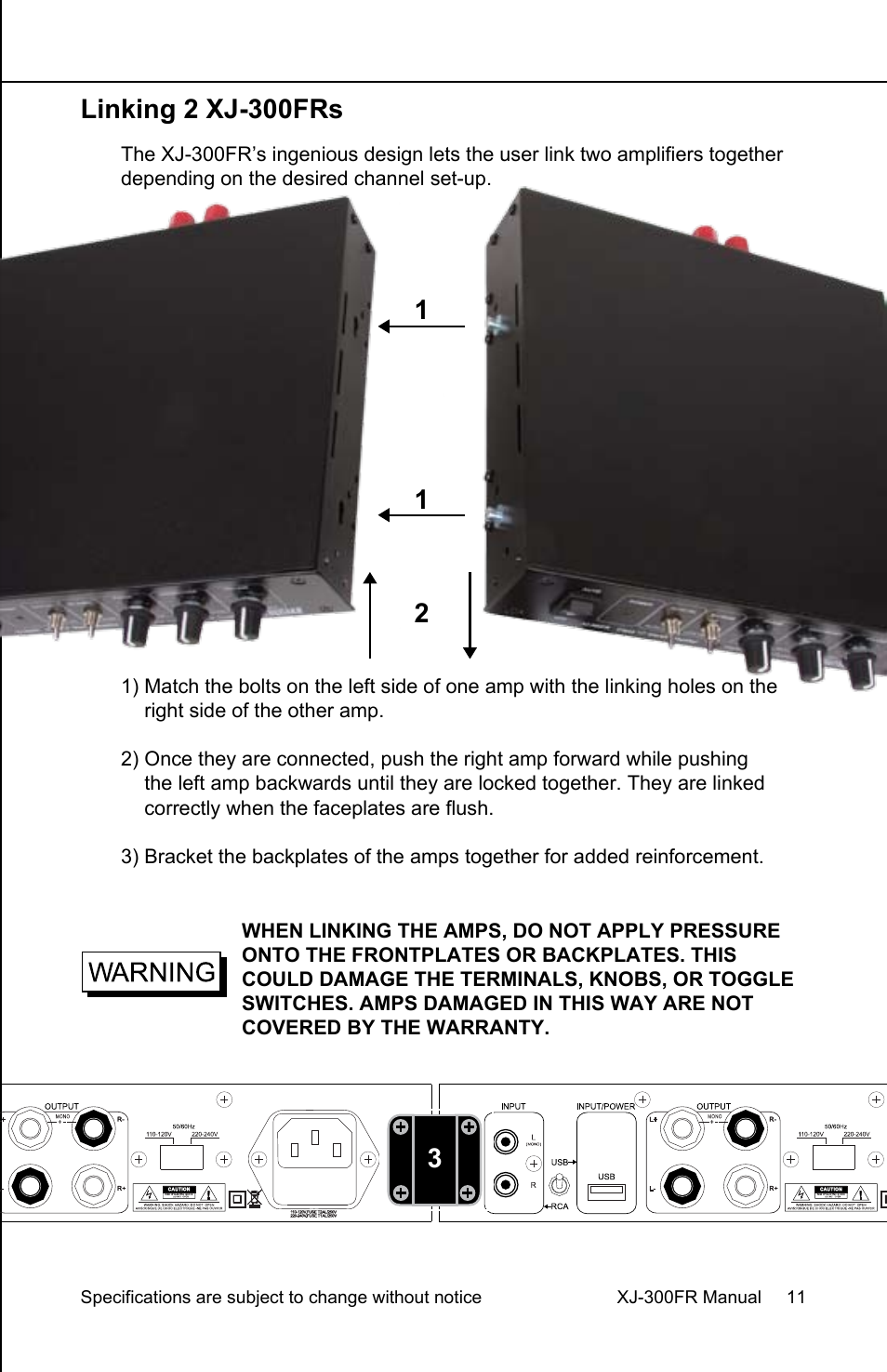 Linking 2 xj-300frs | Earthquake Sound XJ-300 FR User Manual | Page 11 / 20