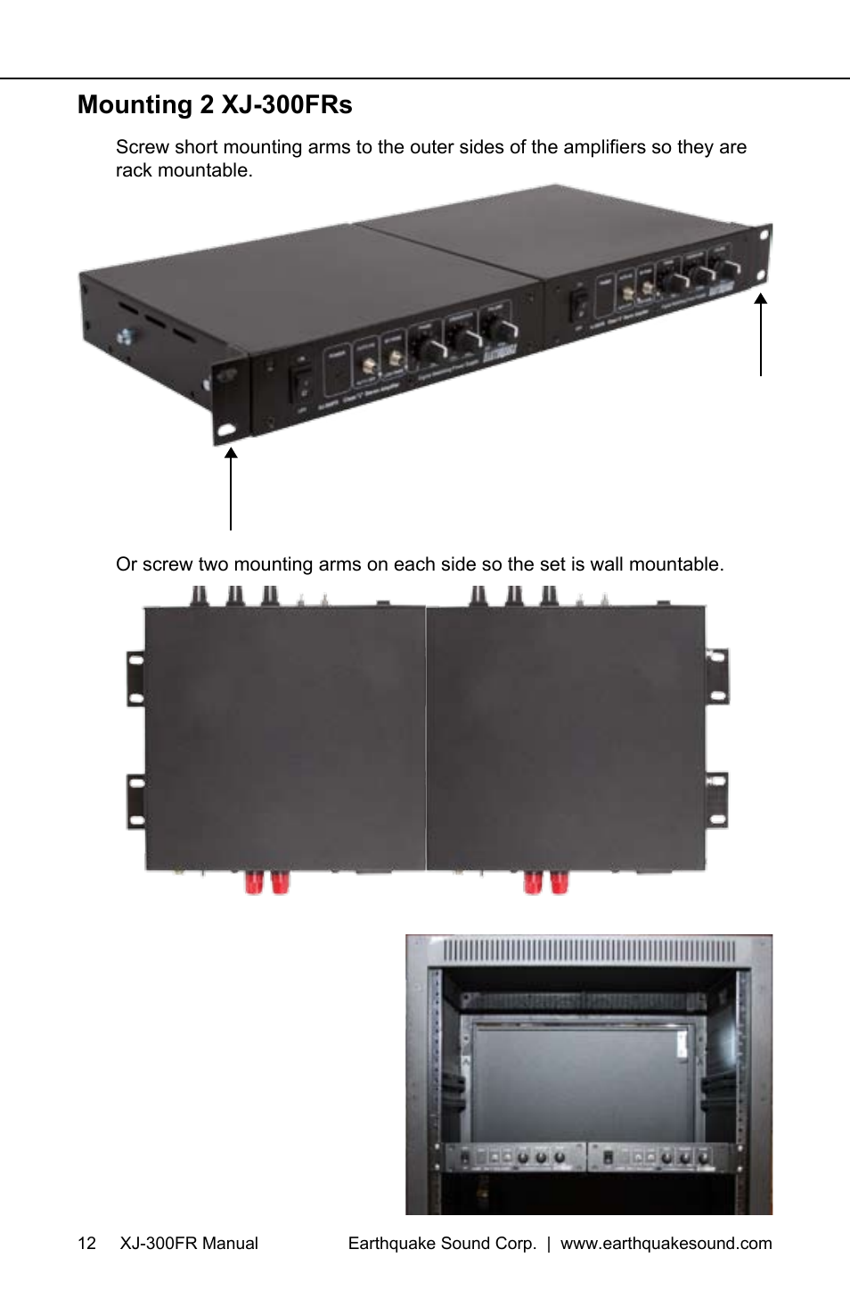 Mounting 2 xj-300frs | Earthquake Sound XJ-300 FR User Manual | Page 12 / 20