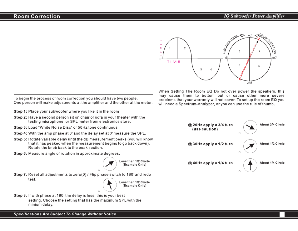 Room correction | EarthQuake IQ-1500R User Manual | Page 8 / 12