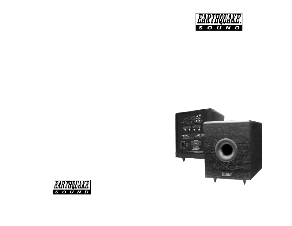 Earthquake Sound SUB-80X User Manual | 4 pages