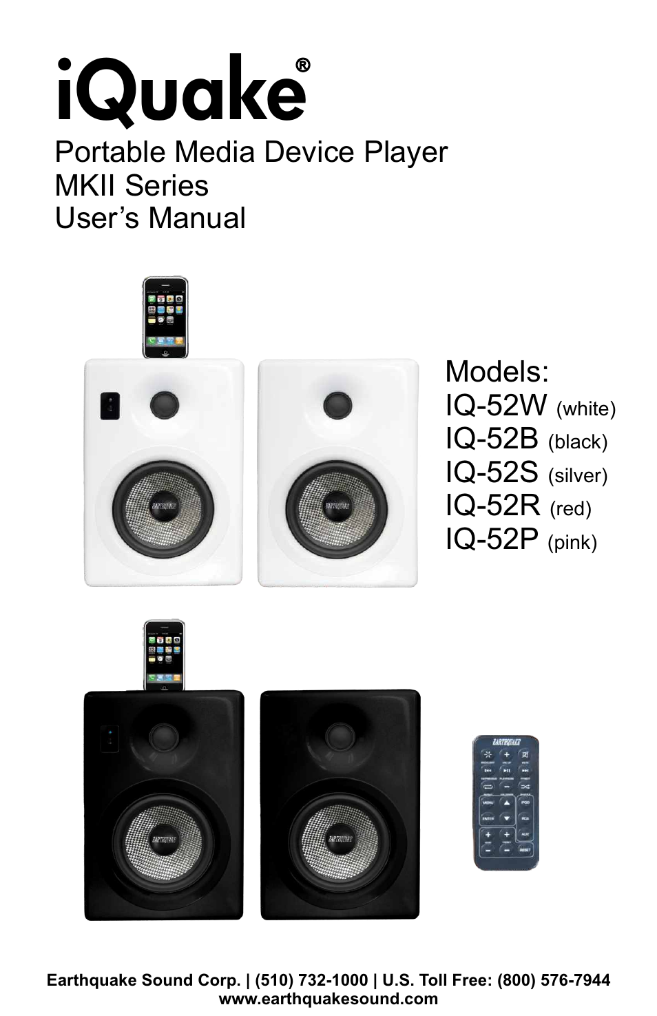 Earthquake Sound IQ-52R User Manual | 16 pages