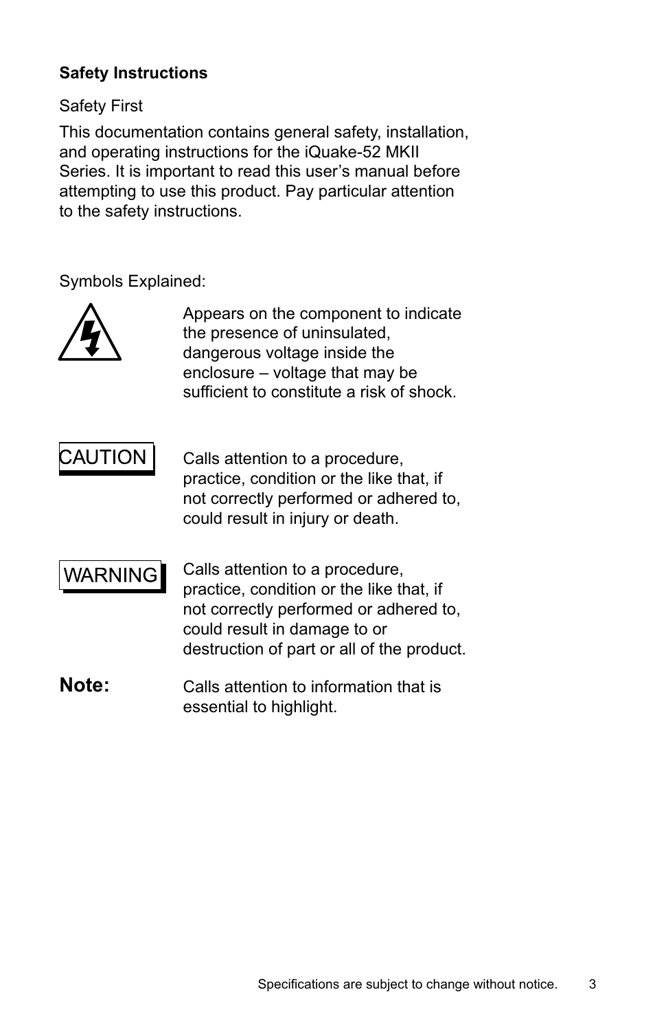 So u n d | Earthquake Sound IQ-52R User Manual | Page 3 / 16