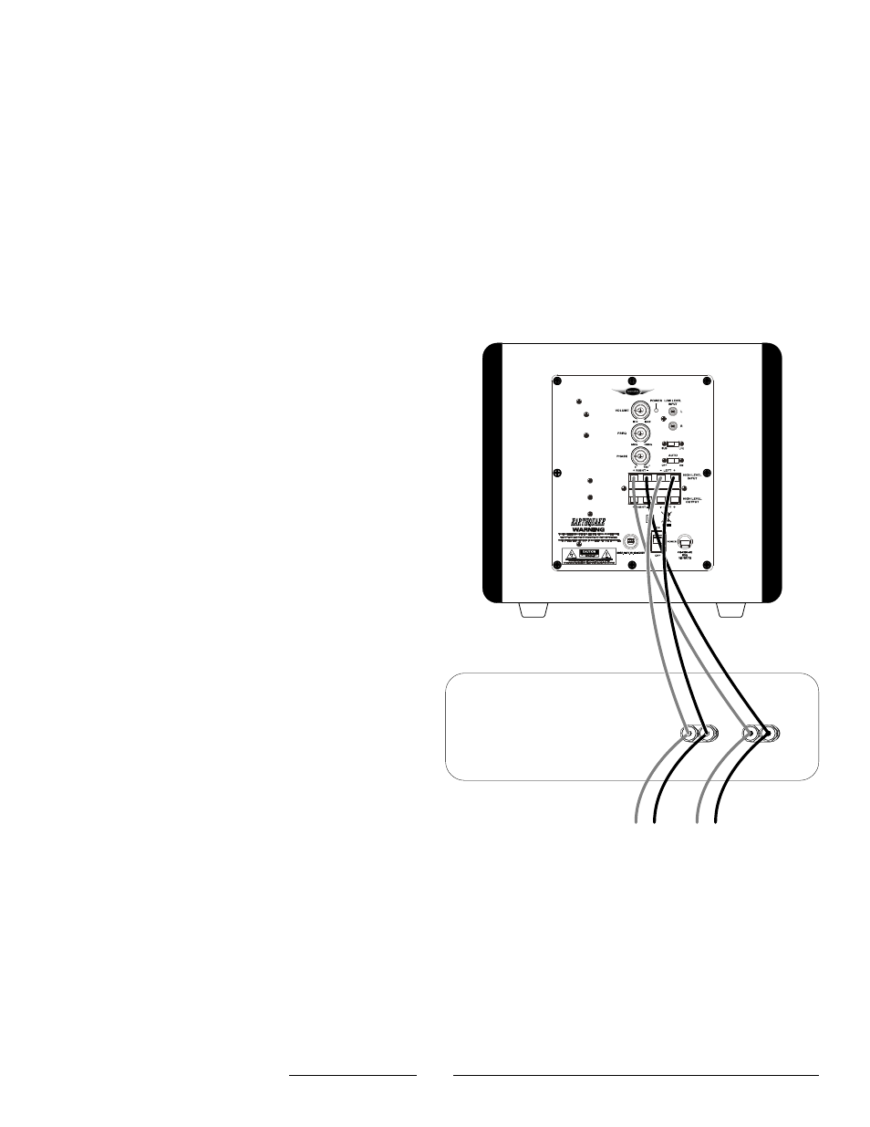 Using the line speaker-level inputs | EarthQuake MiniMe-P8W User Manual | Page 12 / 16