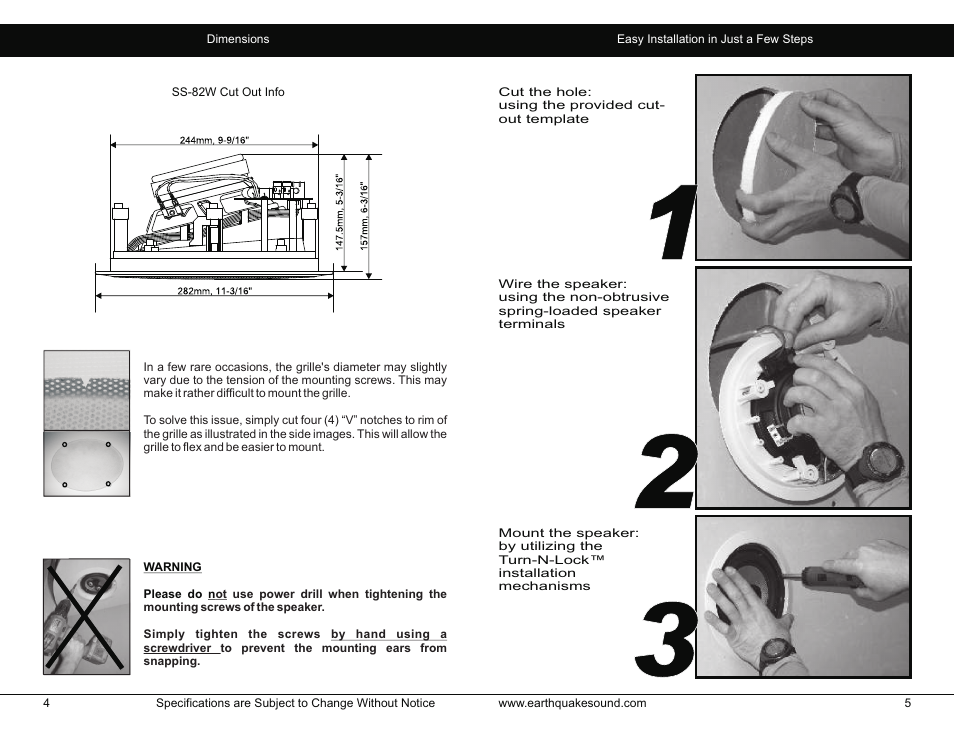 EarthQuake SS-82W User Manual | Page 3 / 4