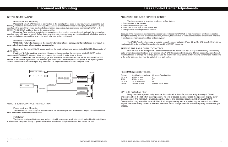 EarthQuake Mega Bass Enhancer MB-1 User Manual | Page 5 / 6